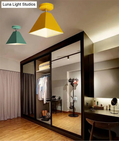 DecorBites™ DecorBites™ Metal Modern Trapezoid Flush Mount Ceiling Light Fixture - 1 Light
