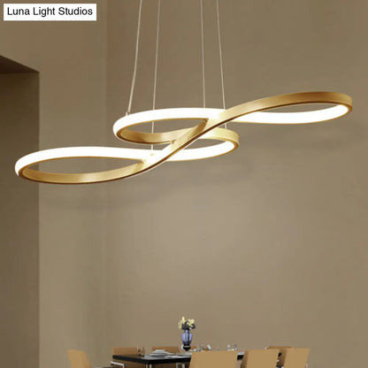 Metal Musical Note LED Pendant Chandelier - Table Suspension Lamp