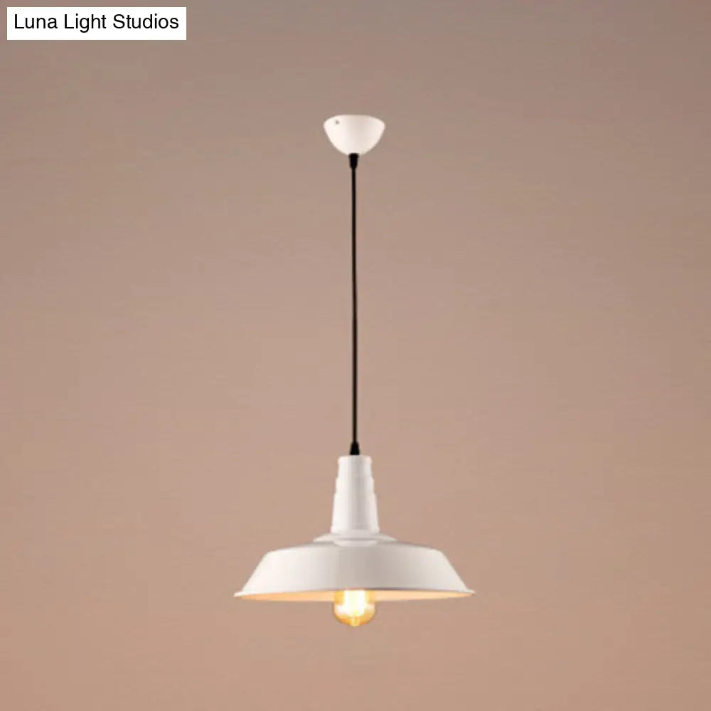 Metal Pendant Light with Industrial Style Shade - Perfect for Coffee Shop or Restaurant