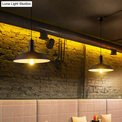 Metal Pendant Light with Industrial Style Shade - Perfect for Coffee Shop or Restaurant