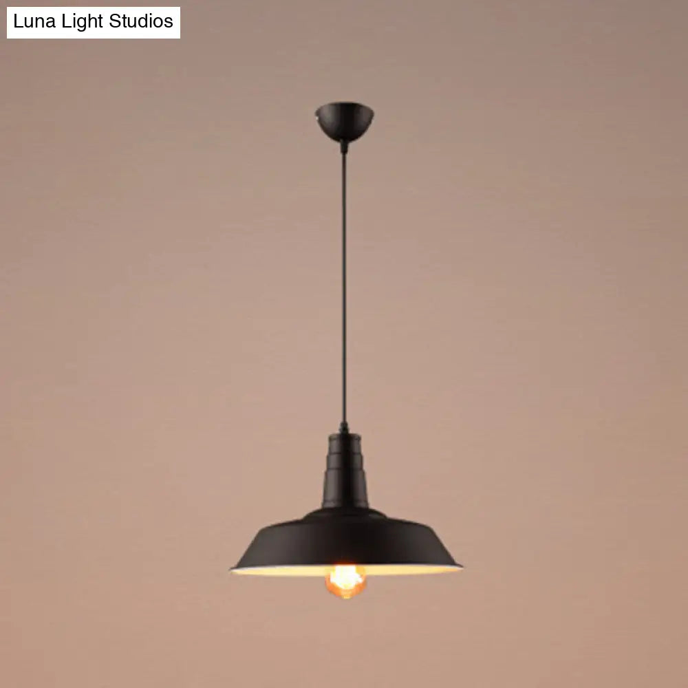 Metal Pendant Light with Industrial Style Shade - Perfect for Coffee Shop or Restaurant