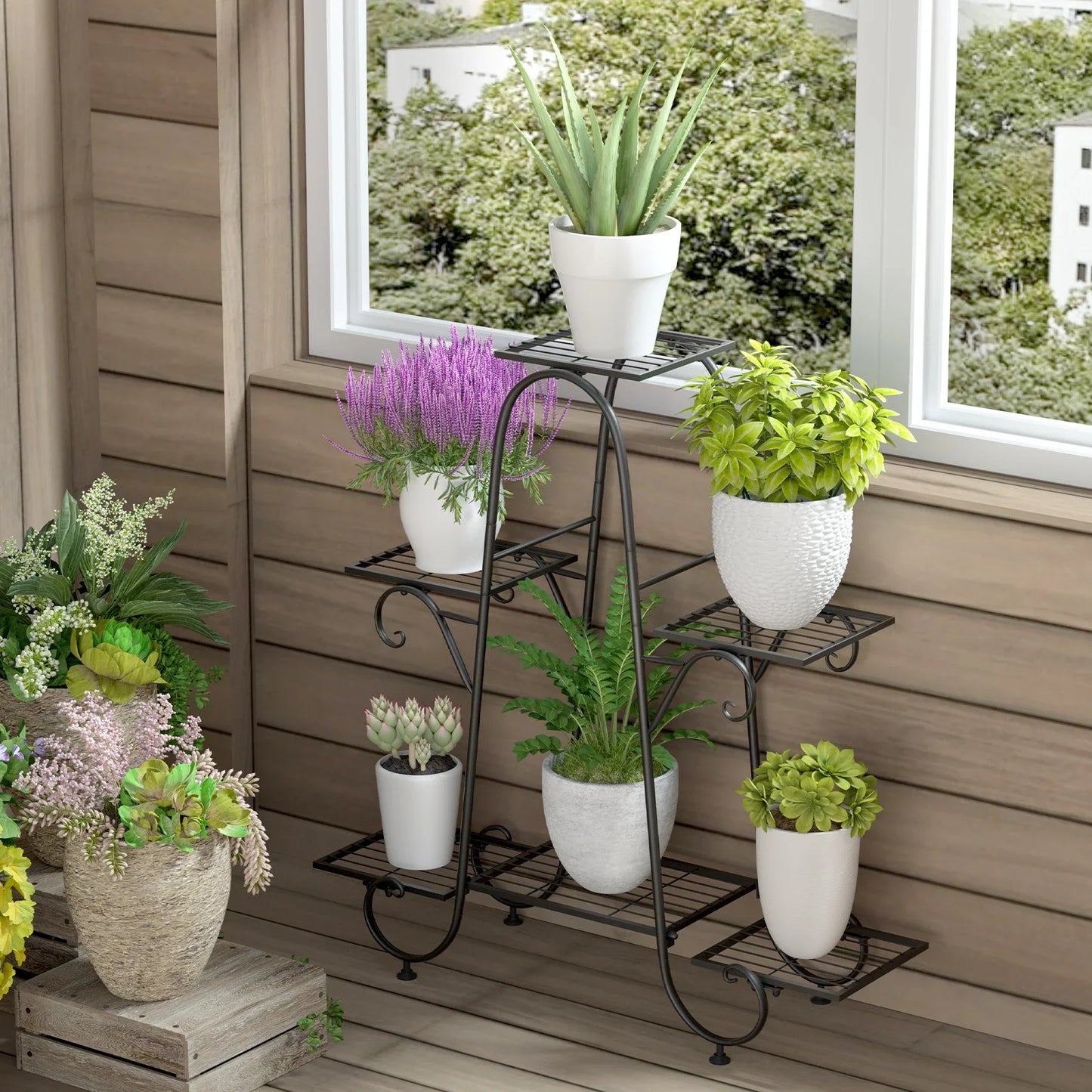 Metal Plant Stand - 6 Tier Display Rack