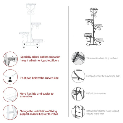 Metal Plant Stand for 4 Flower Pots
