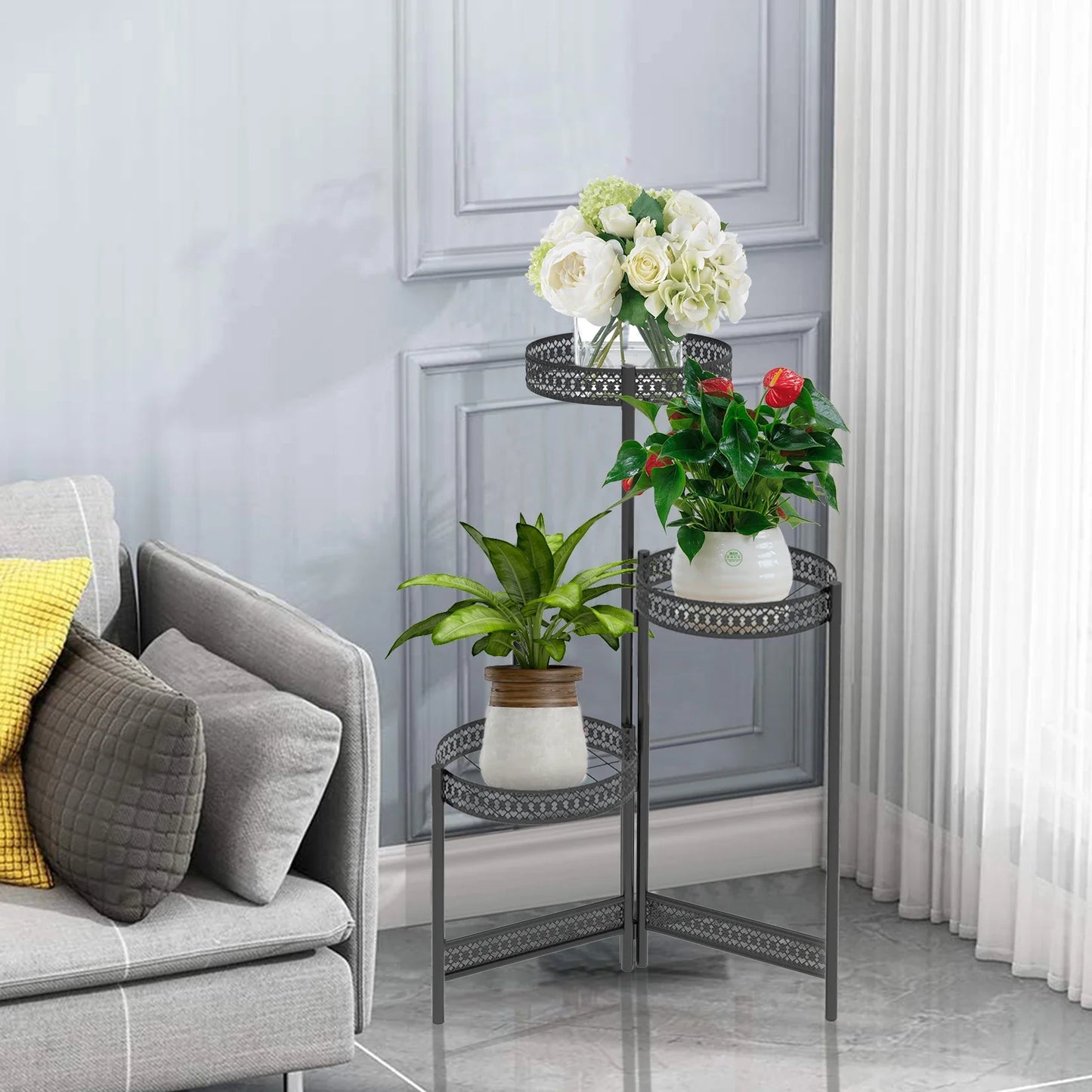 Metal Plant Stand for Indoor and Outdoor