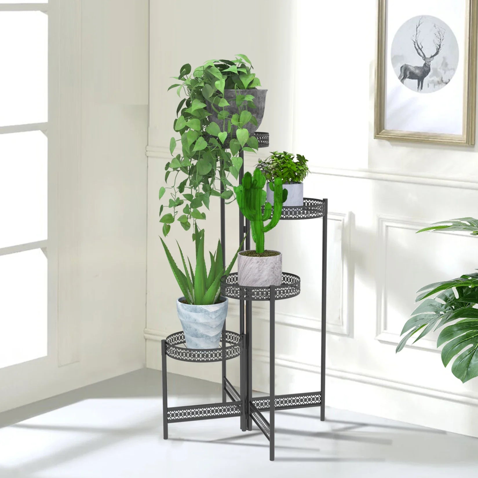 Metal Plant Stand for Indoor and Outdoor