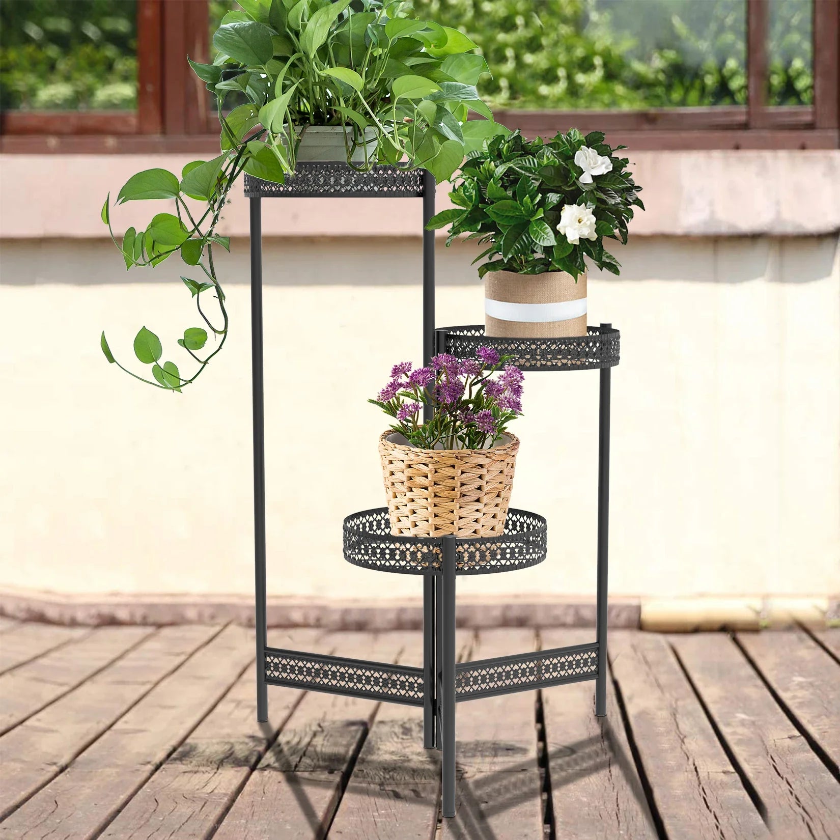 Metal Plant Stand for Indoor and Outdoor