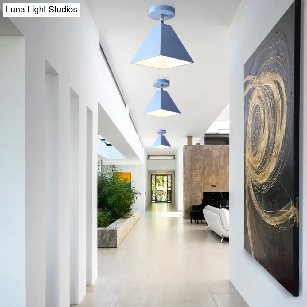 DecorBites™ DecorBites™ Metal Pyramid Ceiling Light for Modern Kid's Bedroom