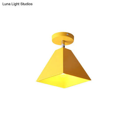 DecorBites™ DecorBites™ Metal Pyramid Ceiling Light for Modern Kid's Bedroom