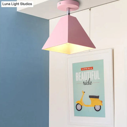 DecorBites™ DecorBites™ Metal Pyramid Ceiling Light for Modern Kid's Bedroom