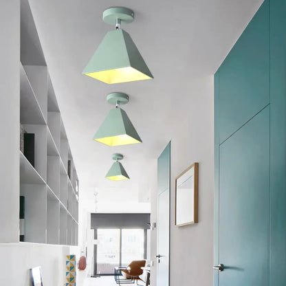 DecorBites™ DecorBites™ Metal Pyramid Ceiling Light for Modern Kid's Bedroom