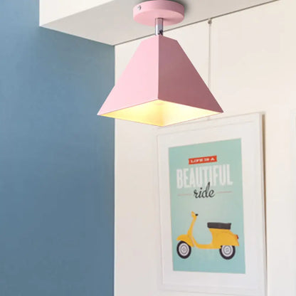 DecorBites™ DecorBites™ Metal Pyramid Ceiling Light for Modern Kid's Bedroom