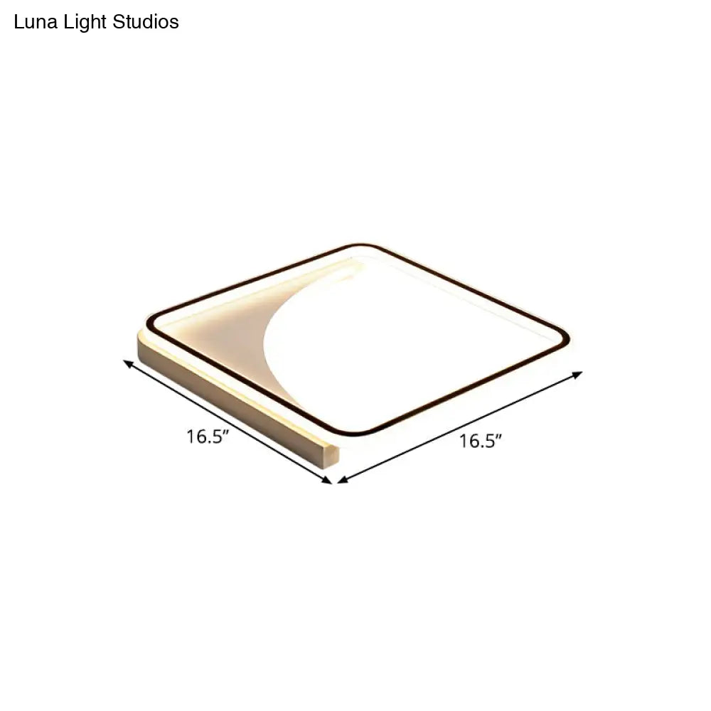 DecorBites™ DecorBites™ Metal Square LED Flushmount Lighting in Black, 16.5"/20.5" Wide - Modern Flush Light Fixture