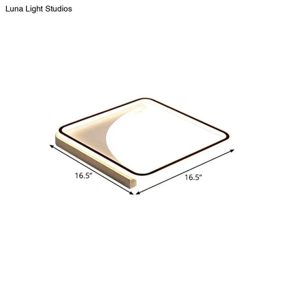 DecorBites™ DecorBites™ Metal Square LED Flushmount Lighting in Black, 16.5"/20.5" Wide - Modern Flush Light Fixture