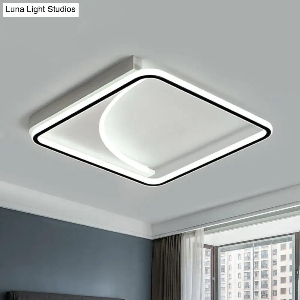 DecorBites™ DecorBites™ Metal Square LED Flushmount Lighting in Black, 16.5"/20.5" Wide - Modern Flush Light Fixture