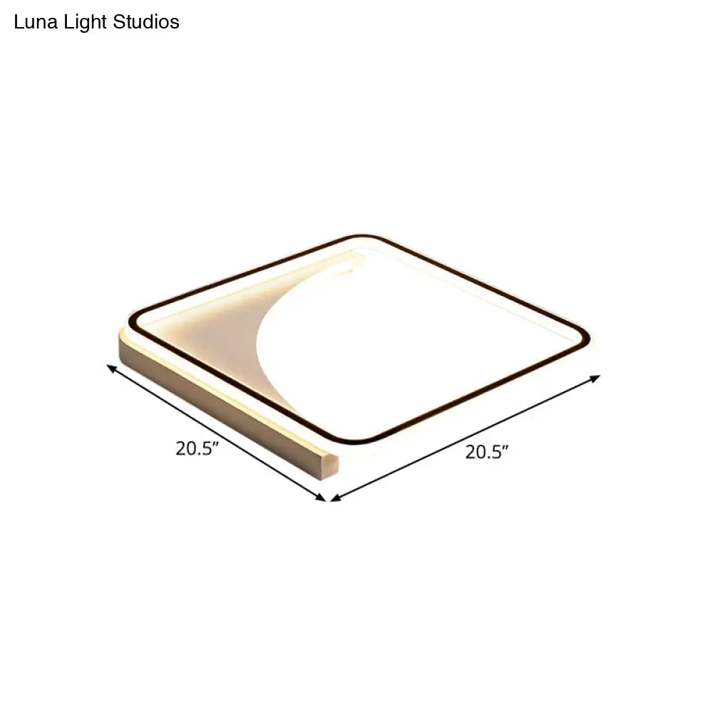 DecorBites™ DecorBites™ Metal Square LED Flushmount Lighting in Black, 16.5"/20.5" Wide - Modern Flush Light Fixture