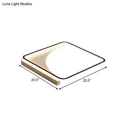 DecorBites™ DecorBites™ Metal Square LED Flushmount Lighting in Black, 16.5"/20.5" Wide - Modern Flush Light Fixture