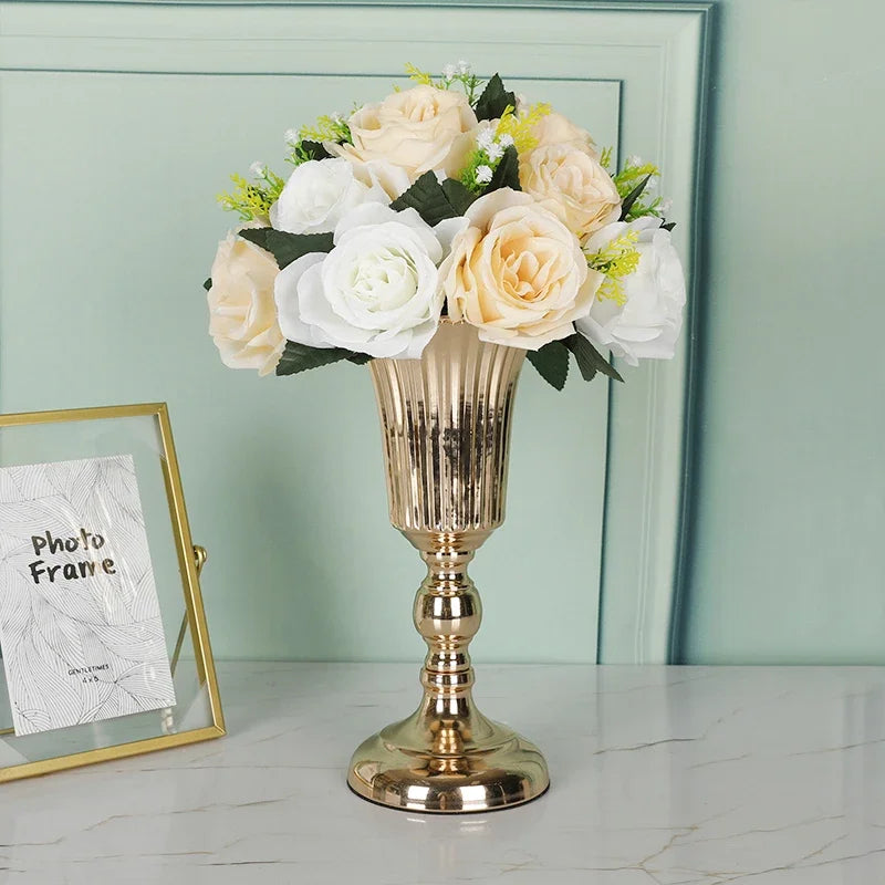 Metal Trumpet Vase Wedding Centerpiece Decor - Vase