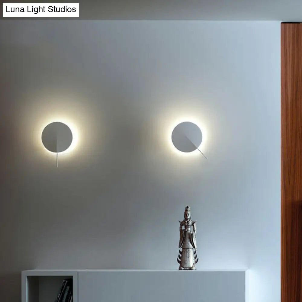 DecorBites™ DecorBites™ Metallic Art Deco Wall Sconce with Disk Shape and 1 Head for Stairway Lighting