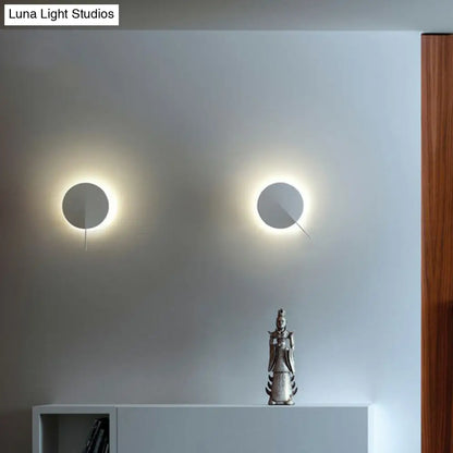 DecorBites™ DecorBites™ Metallic Art Deco Wall Sconce with Disk Shape and 1 Head for Stairway Lighting