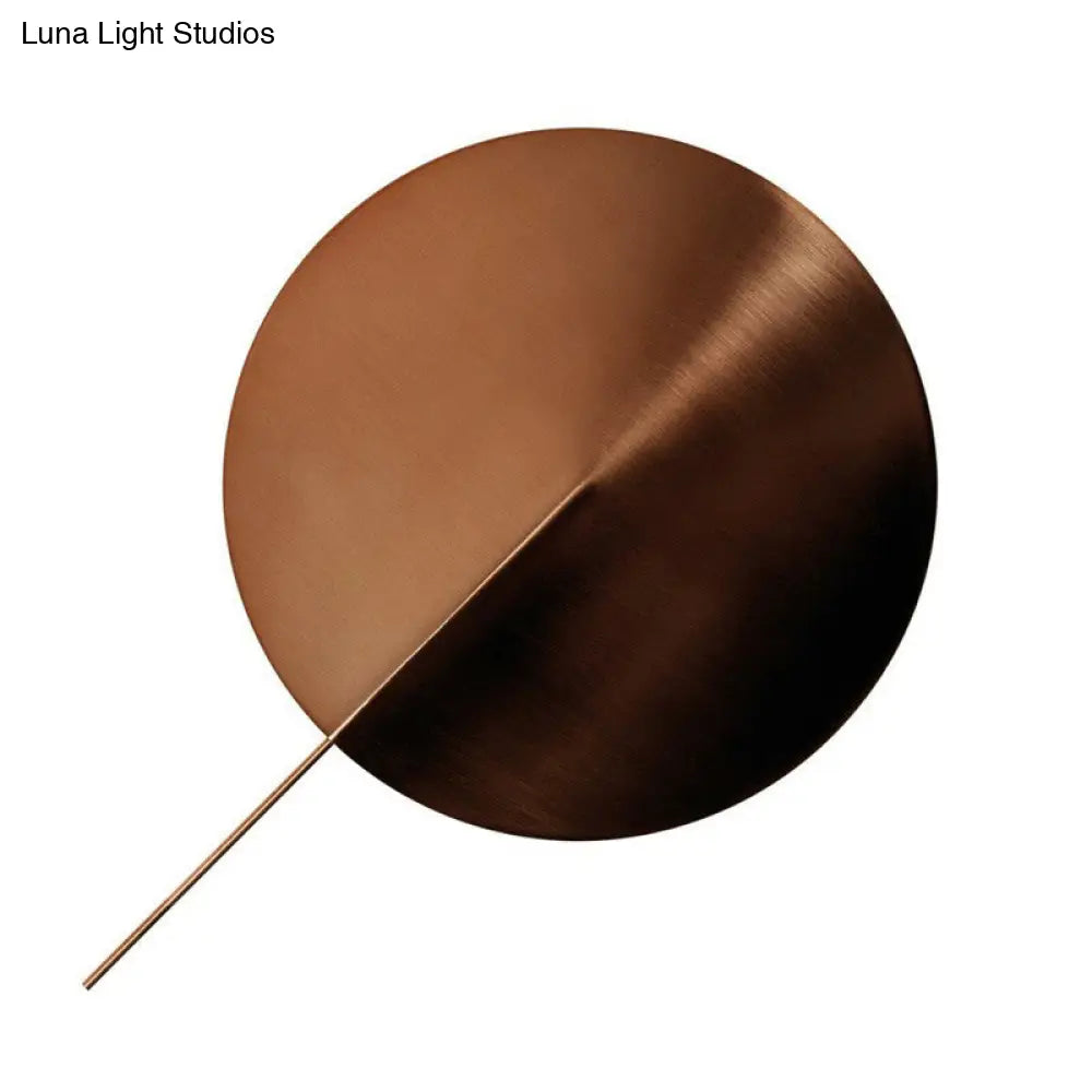 DecorBites™ DecorBites™ Metallic Art Deco Wall Sconce with Disk Shape and 1 Head for Stairway Lighting