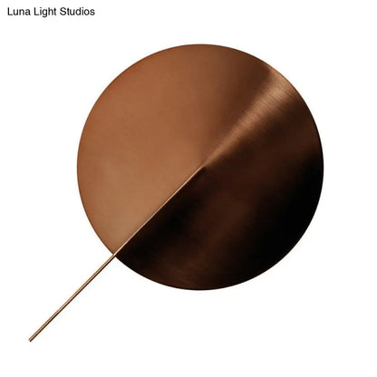 DecorBites™ DecorBites™ Metallic Art Deco Wall Sconce with Disk Shape and 1 Head for Stairway Lighting