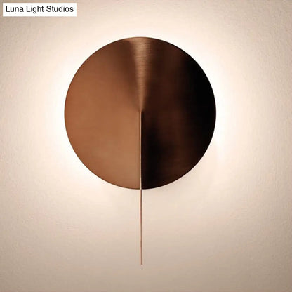 DecorBites™ DecorBites™ Metallic Art Deco Wall Sconce with Disk Shape and 1 Head for Stairway Lighting