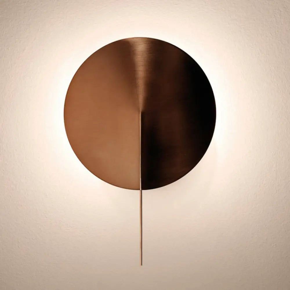 DecorBites™ DecorBites™ Metallic Art Deco Wall Sconce with Disk Shape and 1 Head for Stairway Lighting