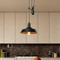 Metallic Barn Shade Pendant Light with Pulley - Perfect for Your Rustic Farmhouse Kitchen!