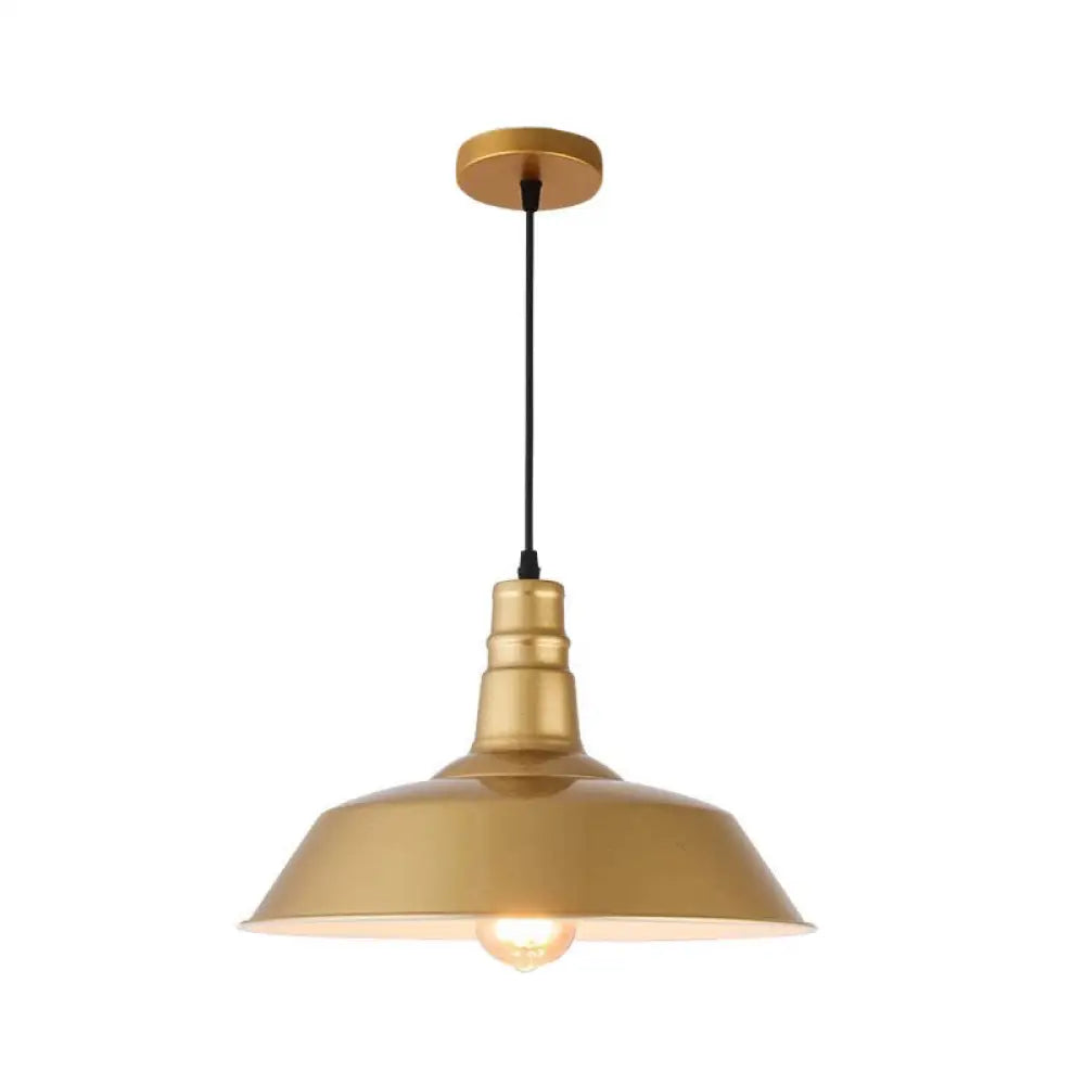 Metallic Hanging Light with 1 Bulb for Restaurant Pendant Fixture