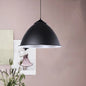 Metallic Industrial Hanging Ceiling Light with Adjustable Cord - 1 Head Pendant Lamp (Black/White/Red)