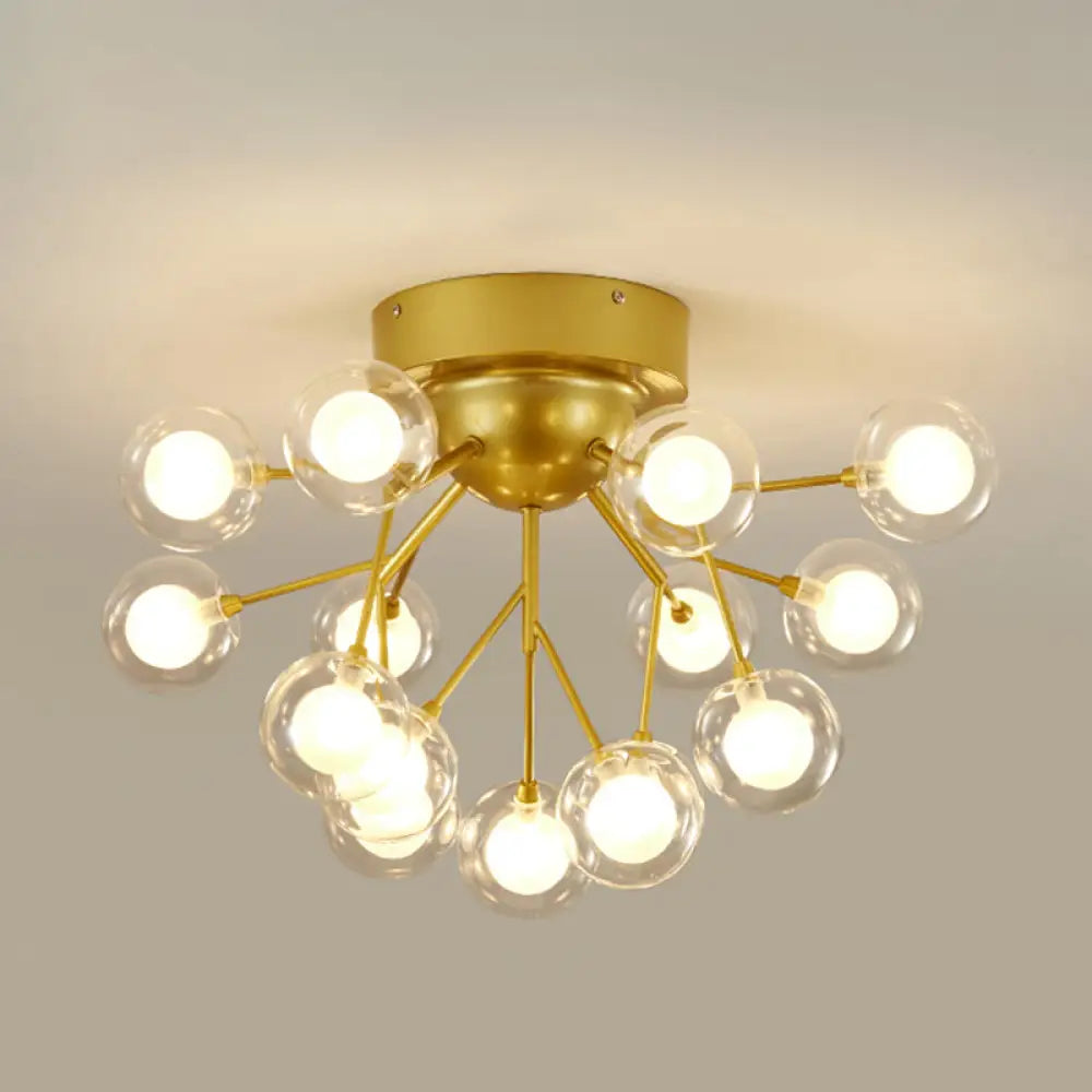 DecorBites™ DecorBites™ Metallic LED Bedroom Chandelier - Minimalist Flush Mount Light Fixture