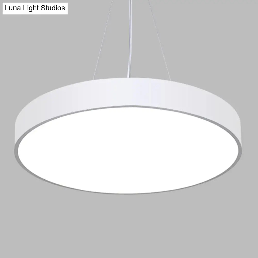 Metallic LED Pendant Light: Simple Style for Office Spaces