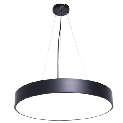 Metallic LED Pendant Light: Simple Style for Office Spaces