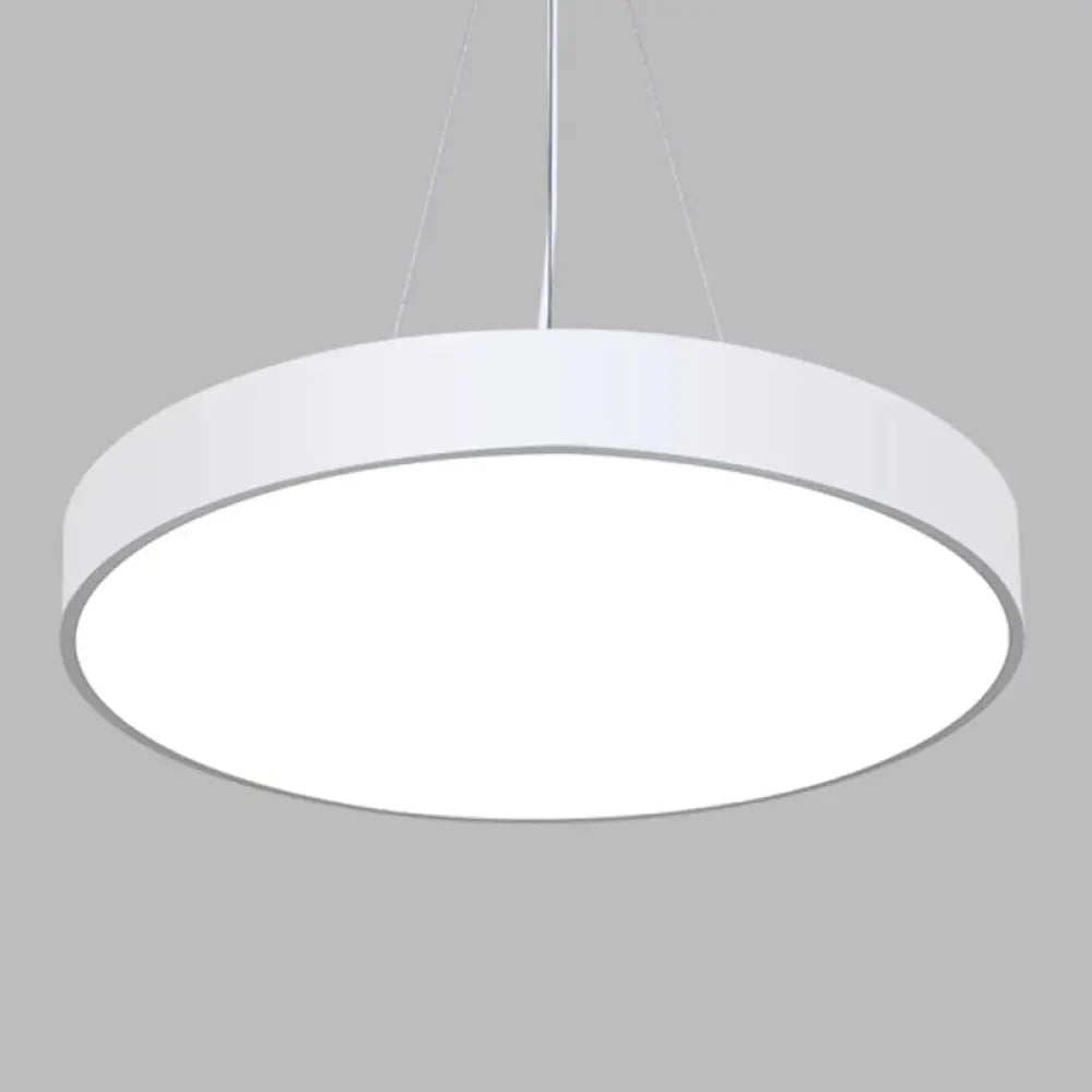 Metallic LED Pendant Light: Simple Style for Office Spaces