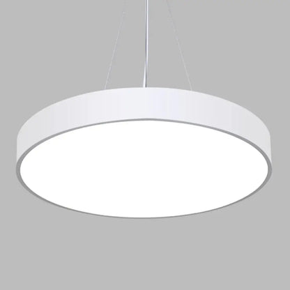 Metallic LED Pendant Light: Simple Style for Office Spaces