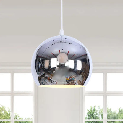 Metallic Orb Pendant Light - Industrial Style Hanging Light for Living Room