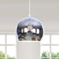 Metallic Orb Pendant Light - Industrial Style Hanging Light for Living Room