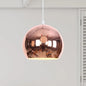 Metallic Orb Pendant Light - Industrial Style Hanging Light for Living Room