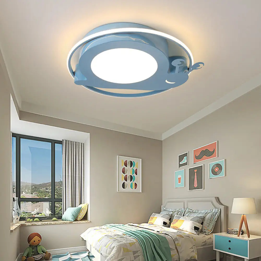 DecorBites™ DecorBites™ Metallic Snail LED Ceiling Lamp for Kindergarten with Acrylic Finish