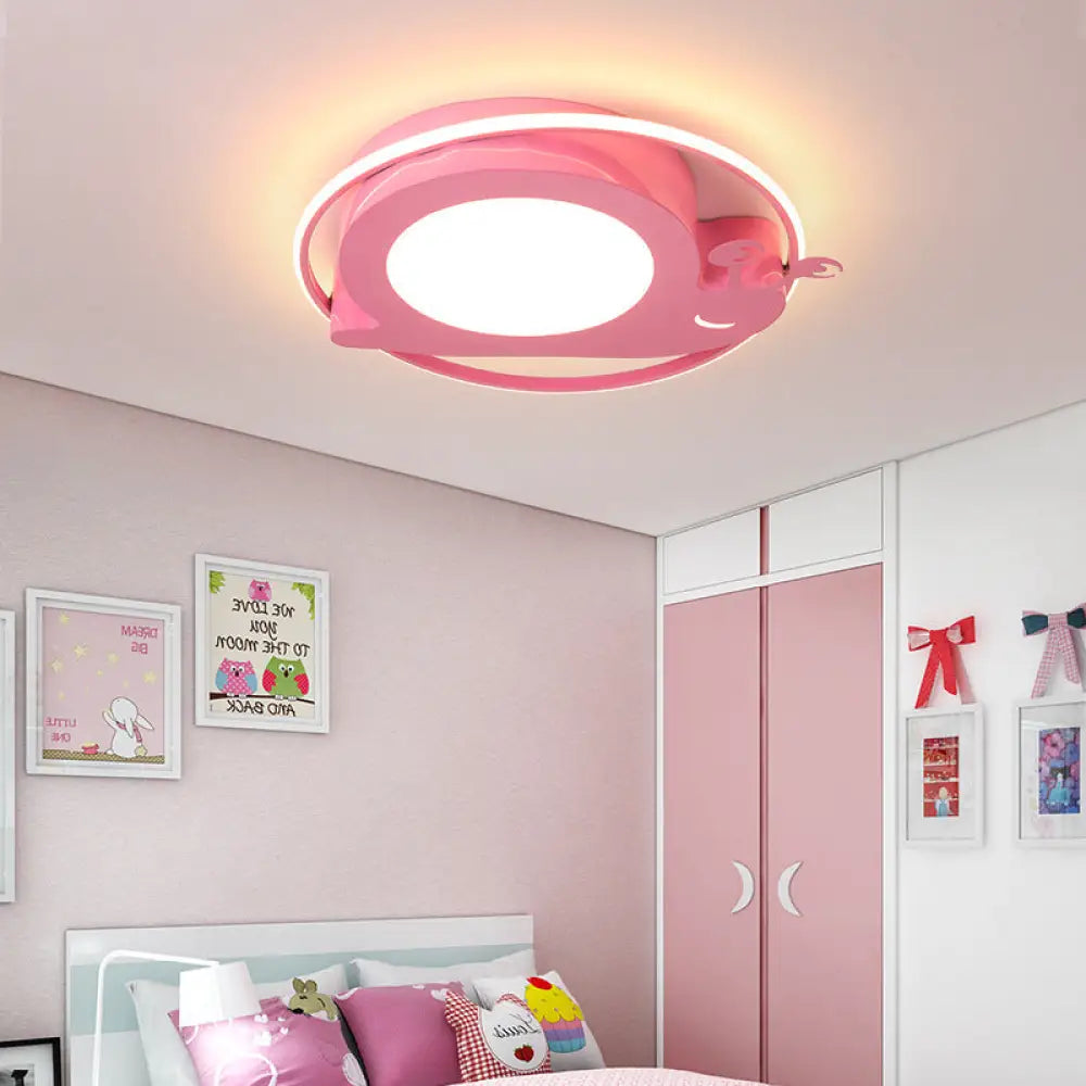 DecorBites™ DecorBites™ Metallic Snail LED Ceiling Lamp for Kindergarten with Acrylic Finish