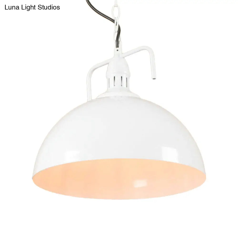 Metallic Suspension Lamp with Swivel Joint - Warehouse Dome Hanging Light Kit