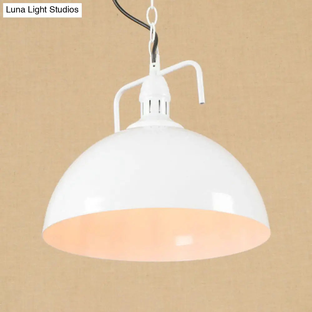 Metallic Suspension Lamp with Swivel Joint - Warehouse Dome Hanging Light Kit