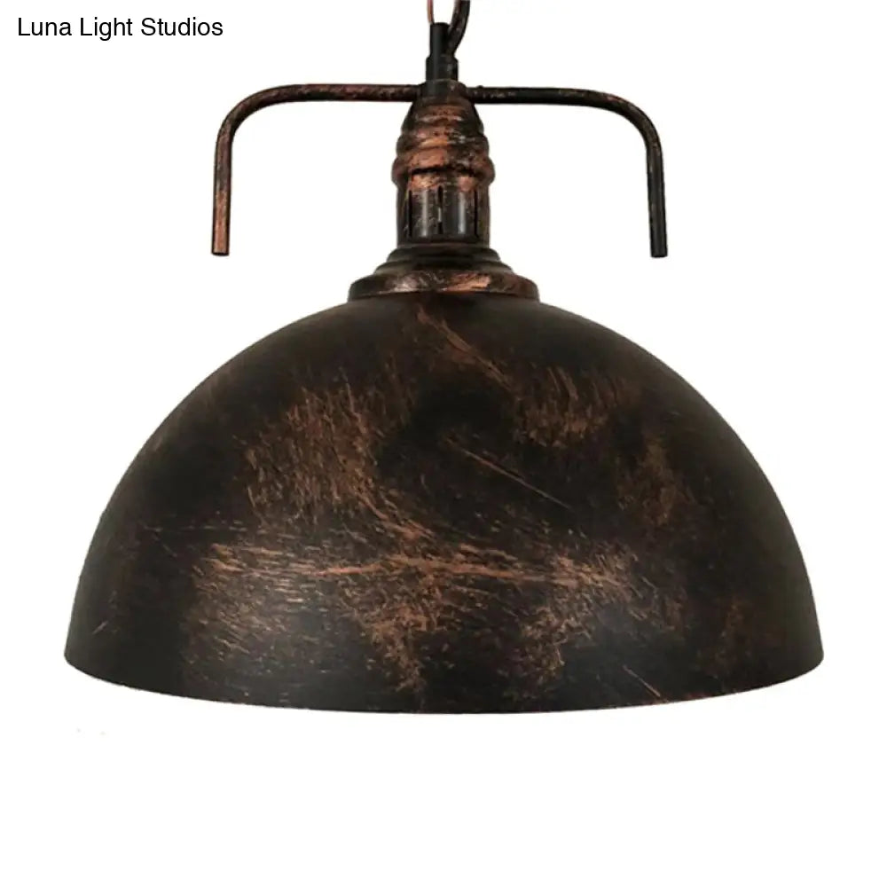 Metallic Suspension Lamp with Swivel Joint - Warehouse Dome Hanging Light Kit