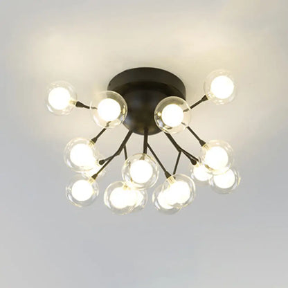 DecorBites™ DecorBites™ Metallic Tree Branch LED Ceiling Chandelier - Nordic Style Semi Flush Mount