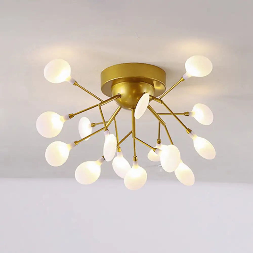 DecorBites™ DecorBites™ Metallic Tree Branch LED Ceiling Chandelier - Nordic Style Semi Flush Mount