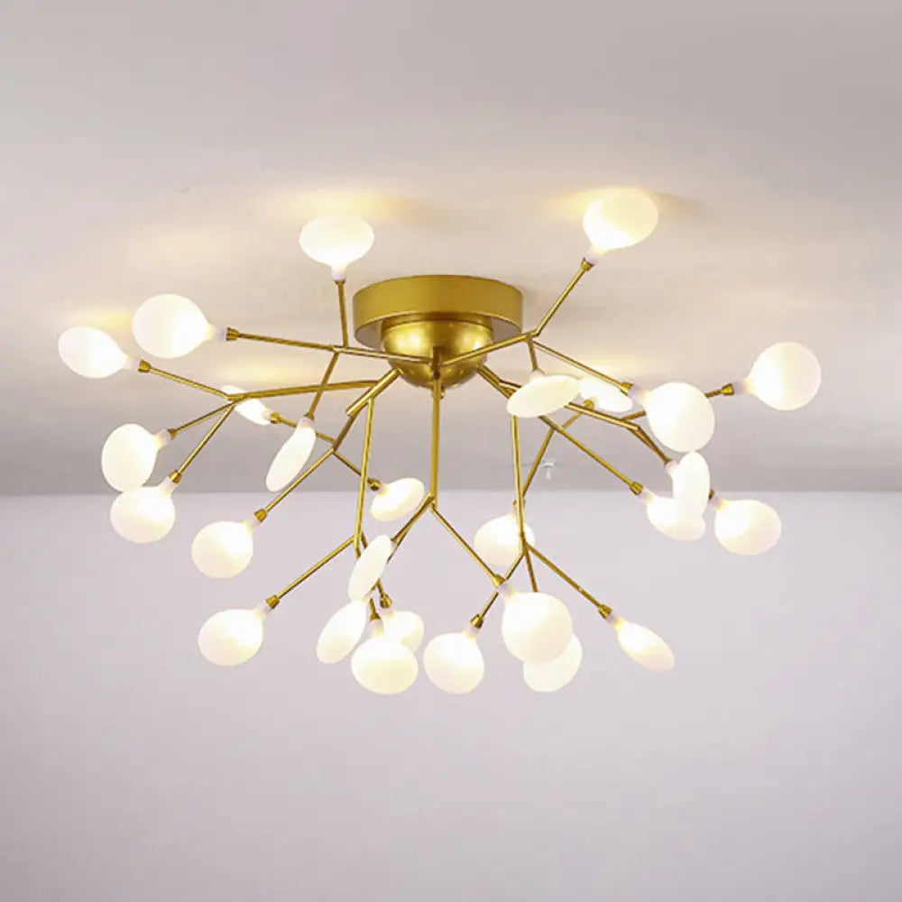 DecorBites™ DecorBites™ Metallic Tree Branch LED Ceiling Chandelier - Nordic Style Semi Flush Mount