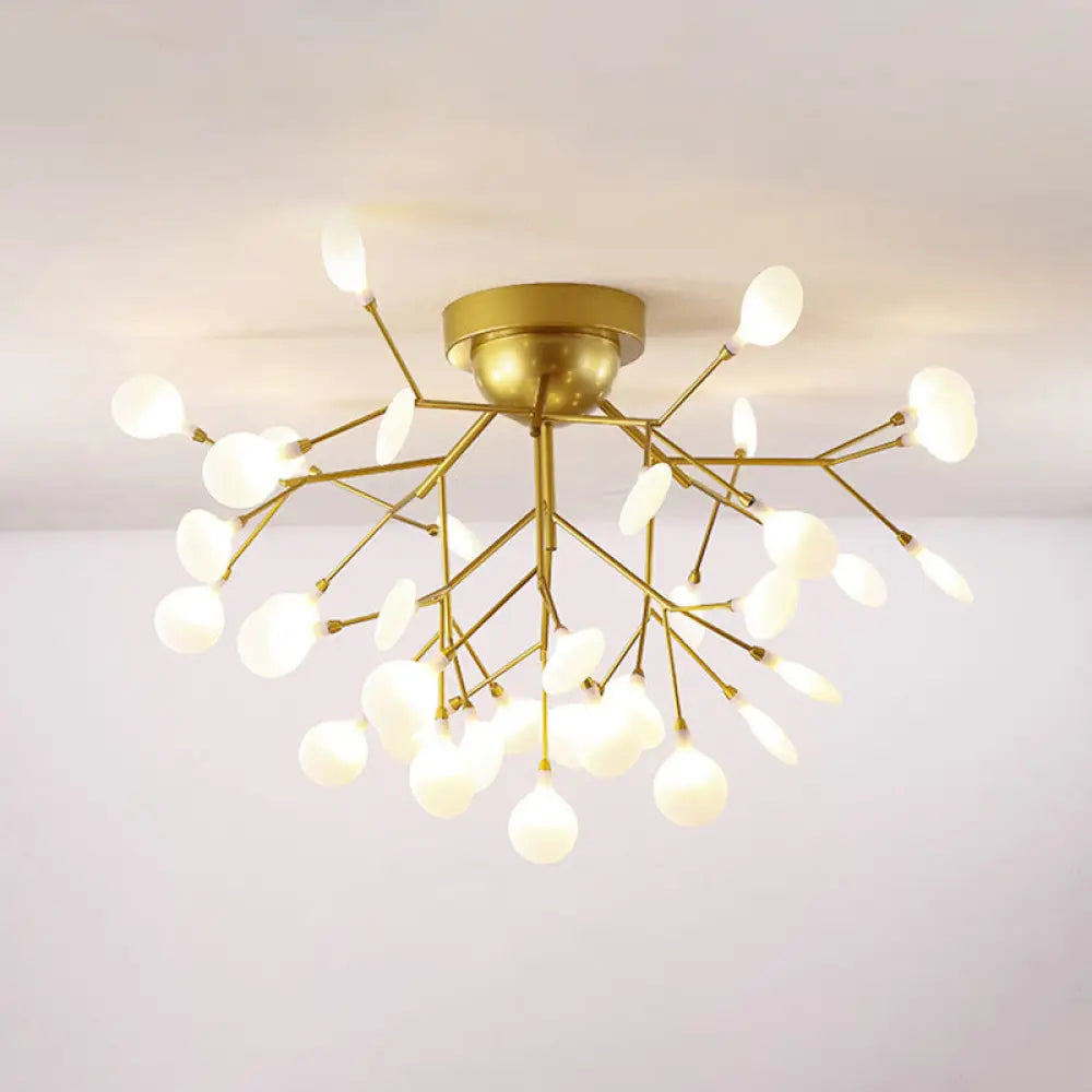 DecorBites™ DecorBites™ Metallic Tree Branch LED Ceiling Chandelier - Nordic Style Semi Flush Mount