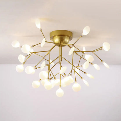 DecorBites™ DecorBites™ Metallic Tree Branch LED Ceiling Chandelier - Nordic Style Semi Flush Mount