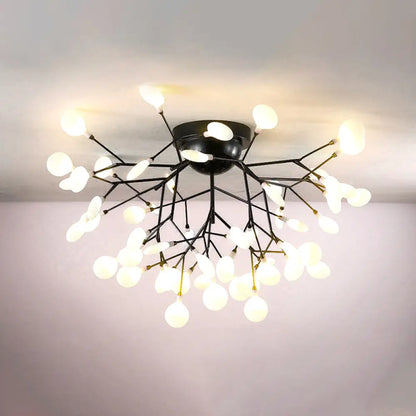 DecorBites™ DecorBites™ Metallic Tree Branch LED Ceiling Chandelier - Nordic Style Semi Flush Mount