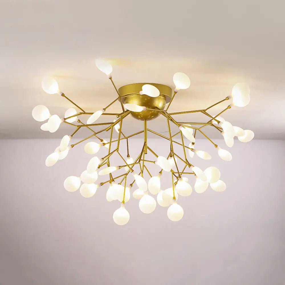 DecorBites™ DecorBites™ Metallic Tree Branch LED Ceiling Chandelier - Nordic Style Semi Flush Mount